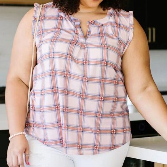 3 For $20 Ninexis Pink Sleeveless Blouse 0054 - Picture 4 of 7